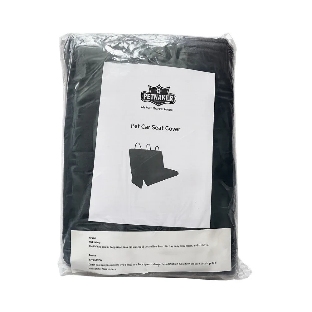 Petmaker Dog Pet Car Seat Cover Protector for Back Seat Water-Resistant Black